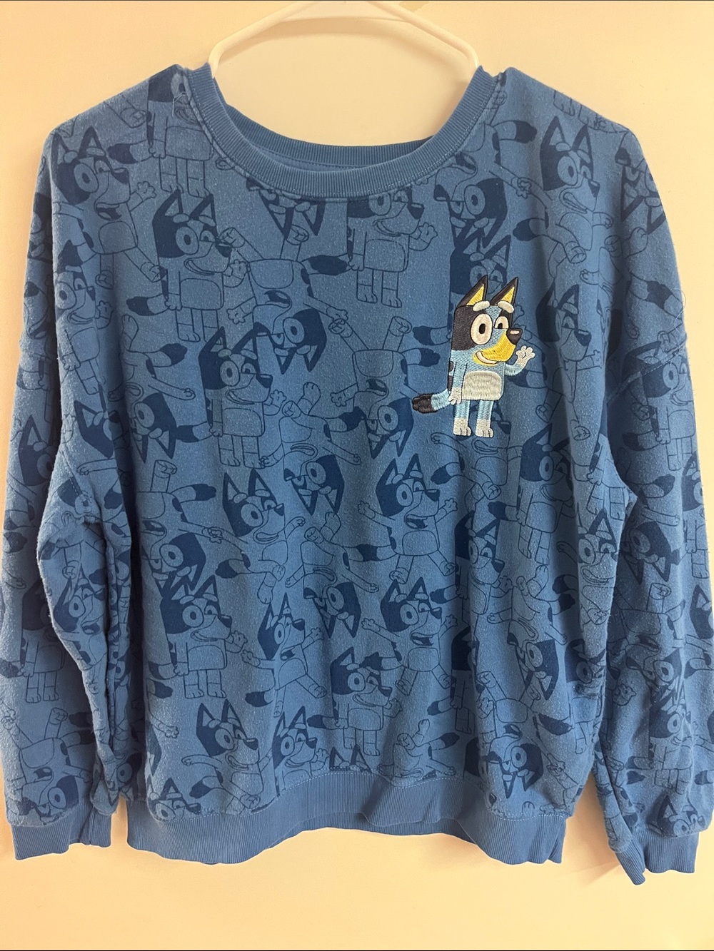 Hybrid Apparel Blue Cartoon Crewneck Sweatshirt